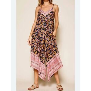 Ces Femme S floral jumpsuit boho flowy comfy wide leg